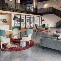 Lounge Sofa grau Consento Assmann Büromöbel Salerno