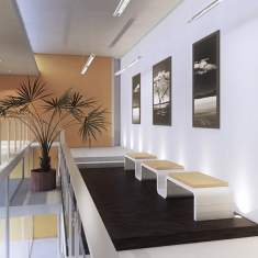 Wartebank Lounge Bank Sitzmöbel amorophe Büromöbel, modern Büro  CEKA, crossworxs