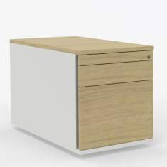 Rollcontainer Büro kleiner Büroschrank Rollen Bürocontainer abschließbar, CEKA, Plano