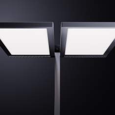 Büro Stehleuchten Edelstahl natürliches Licht Büroleuchte Stehlampe Regent Lightpad Office