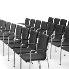Besucherstuhl schwarz Konferenzstühle Besucherstühle Cafeteria Stühle, rosconi, Objektmöbel - Arketto