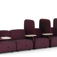 Modulsofa Lounge Modulare Sofas dunkel violett modular Sofa MateriaOas