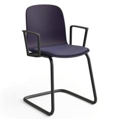 Besucherstuhl Freischwinger violett Besucherstühle Cafeteria Stuhl Kantinen Stuhl Steelcase Cavatina