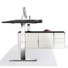 Stehtisch modern, Schreibtisch höhenverstellbar Büromöbel Schreibtische ergonomisch  WINI, WINEA PRO Arbeitstisch