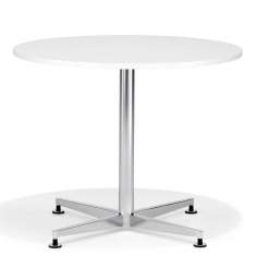Konferenztische Büro Konferenztisch Rund Büromöbel Cafeteria Tisch weiß X-Fuß Kusch+Co san_siro