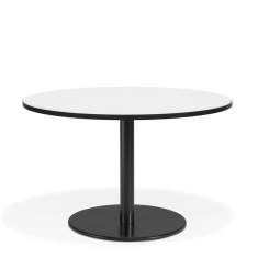 klassischer Säulentisch schwarz Bistrotisch Kusch+Co 
runde Tischplatte