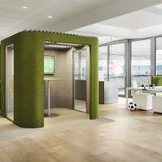 Sitzmöbel Akustikelemente grün Assmann Büromöbel, Syneo Line Lounge
