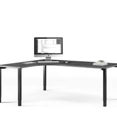 Eckschreibtisch schwarz Schreibtisch Büromöbel Schreibtische Büro Assmann Büromöbel, Rondana Schreibtischsystem