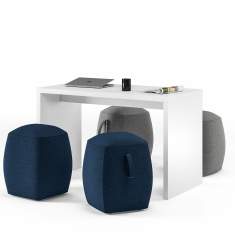 Konferenztisch weiss Stehtisch Assmann Büromöbel Syneo Line Lounge Tische