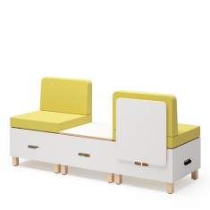 Modulare Sitzgruppen Lounge Sitzmöbel modular gelb Sitzlandschaft Rosconi Objektmöbel - Kouti