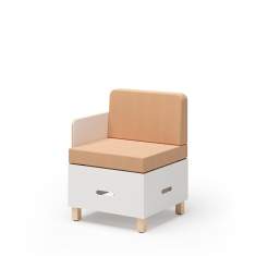 Modulare Sitzgruppen Lounge Sitzmöbel modular orange Sitzlandschaft Rosconi Objektmöbel - Kouti