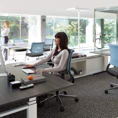 Sedus Stuhl blau Bürodrehstuhl Stoff Bürostuhl Design, Sedus, netwin Bürodrehstuhl