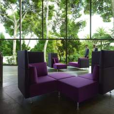Loungesofa violett Sofa Modulare Sitzelemente, Sedus, Sopha