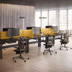 Höhenverstellbarer Schreibtisch Büro Schreibtische schwarz Palmberg CREW
Doppelarbeitsplatz