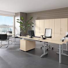 Schreibtisch höhenverstellbar voll elektrifizierbar Büro Schreibtische Büromöbel, Palmberg, Schreibtisch CALDO