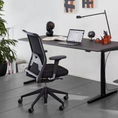 Bürostuhl schwarz Büro Drehstühle mit Armlehnen Bürodrehstuhl, vitra, ID Mesh