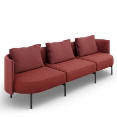 Loungesofa rot Sofa Lounge Brunner oval
