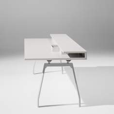 Design Schreibtisch weiss Schreibtische modern Sichtschutz, Unifor, MDL System