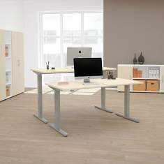 Elektrisch höhenverstellbarer Schreibtisch mit Schubladen Büro Schreibtische Holz Design Geramöbel, Elektro Flex
höhenverstellbar