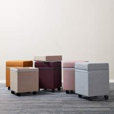 Sitzwürfel bunt Bürocontainer Bürocaddy  Götessons, SMS Box