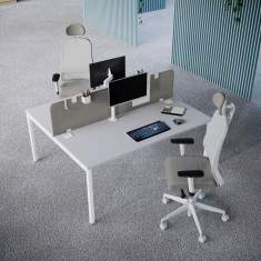 Team-Tische weiss Doppelarbeitsplatz Büro Bürotische Team-Tisch Nowy Styl bSpace Workbenches