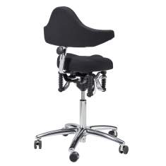 Ergonomischer Bürostuhl schwarz Schreibtischstuhl ergonomisch Drehstuhl Haider BIOSWING Boogie stretch