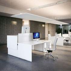 höhenverstellbarer Schreibtisch Büro Schreibtische Büromöbel, Fantoni, Quaranta5
Doppelarbeitsplatz