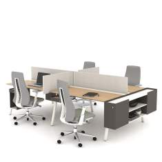 Team-Tisch Konferenztisch Büro Team-Tische Büromöbel Konferenztische Haworth Intuity