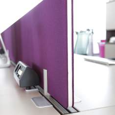 Schreibtisch Sichtschutz Schreibtischaufsatz violett Tischtrennwand HAWORTH, Akustik Sichtblende Universal Screens