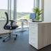 Heer Bürowelt, Siegen – Einzelarbeitsplatz mit Standcontainer und Ansatzschrank